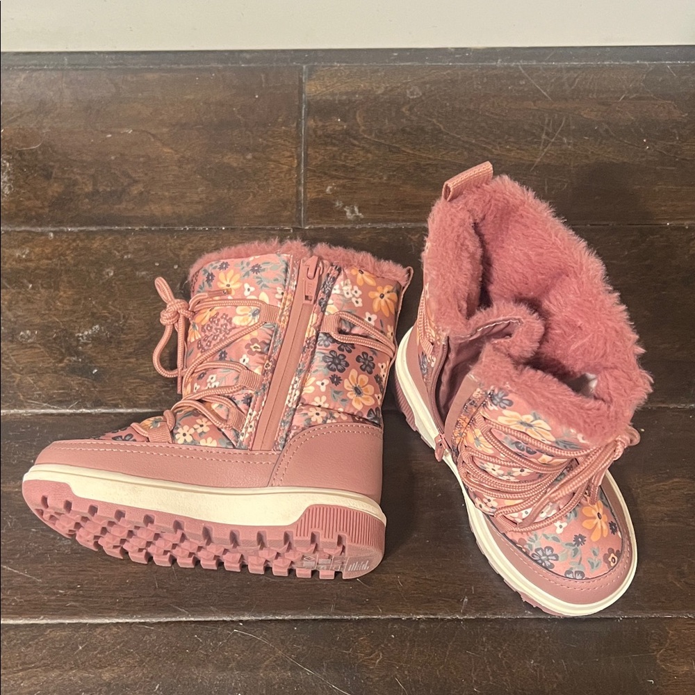 H&M Pink Floral Kids Boots